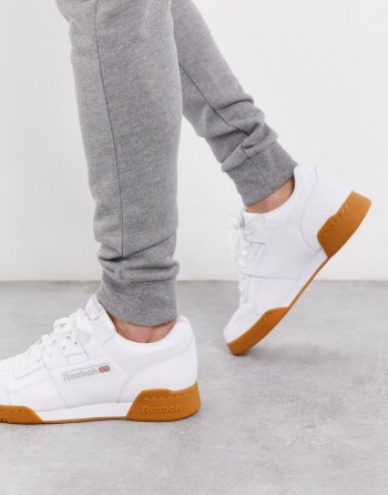 Reebok Workout Plus With Gum Sole Bijele - Muške Tenisice | 41583WNPV